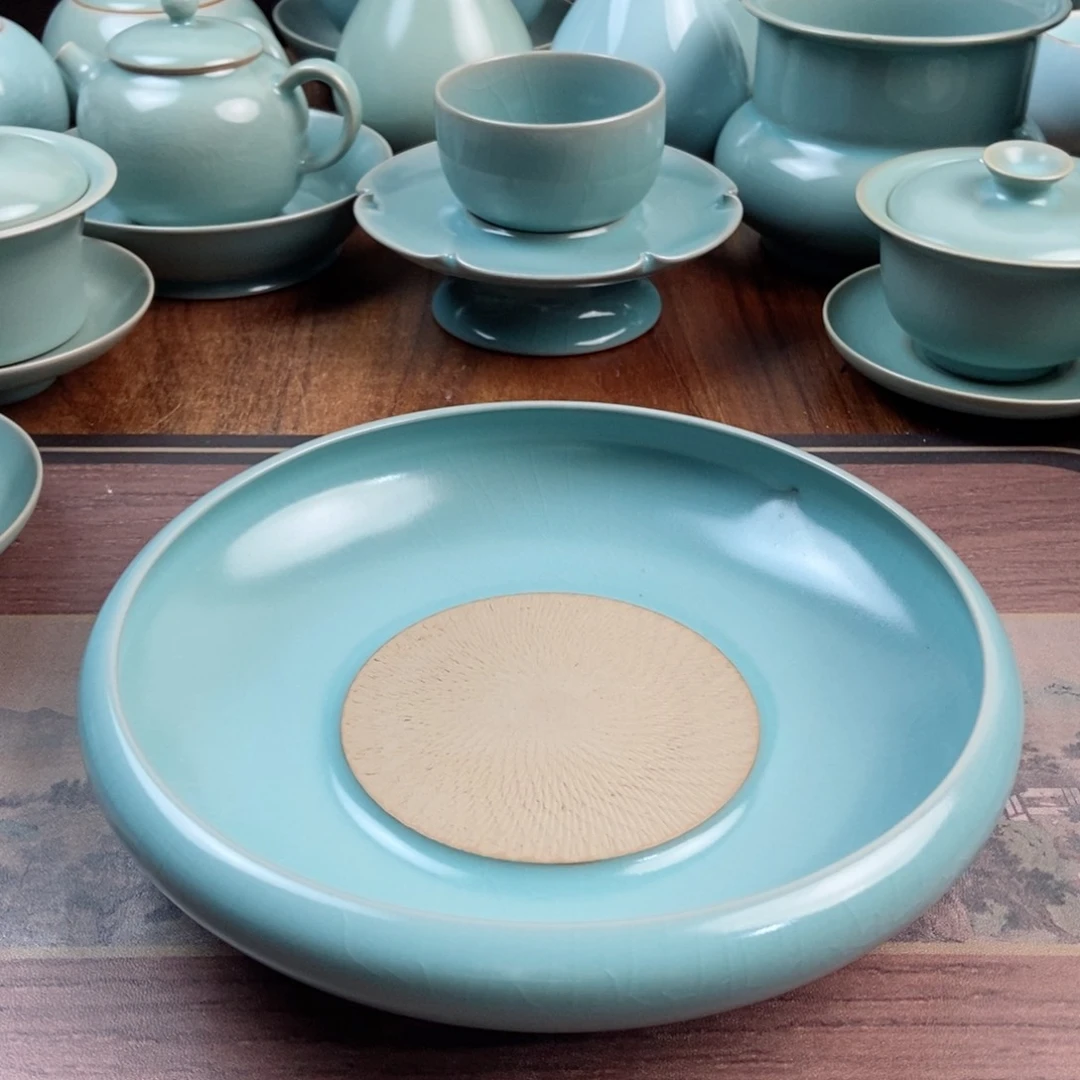 摆件陶原产地原矿汝瓷～茶器