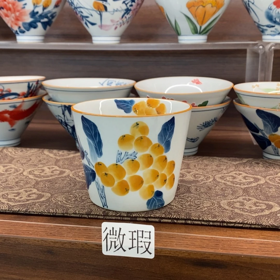 釉下彩老陶泥手工绘制