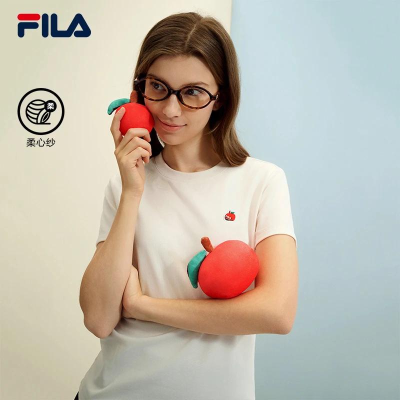 Fila/斐乐【柔心纱】时尚百搭女款短袖2025夏季新款夏日漫游休闲T恤
