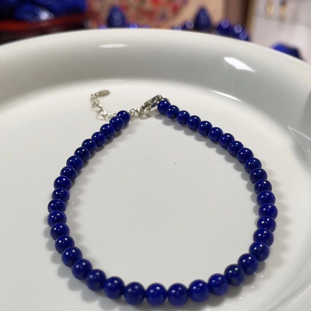 青金石未镶嵌4mm手链