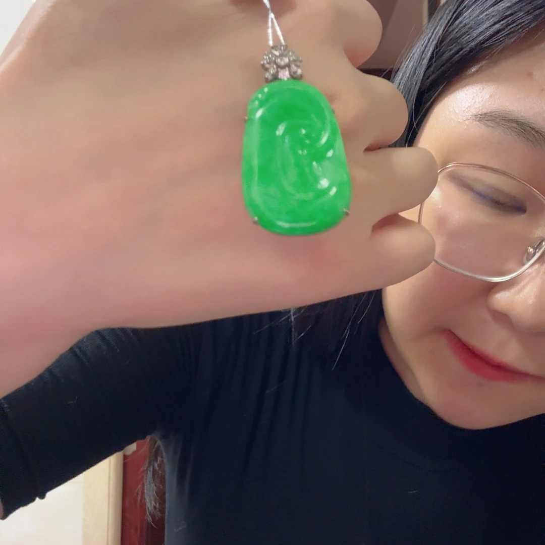 翡翠银S925镶嵌吊坠(不含链)吊坠