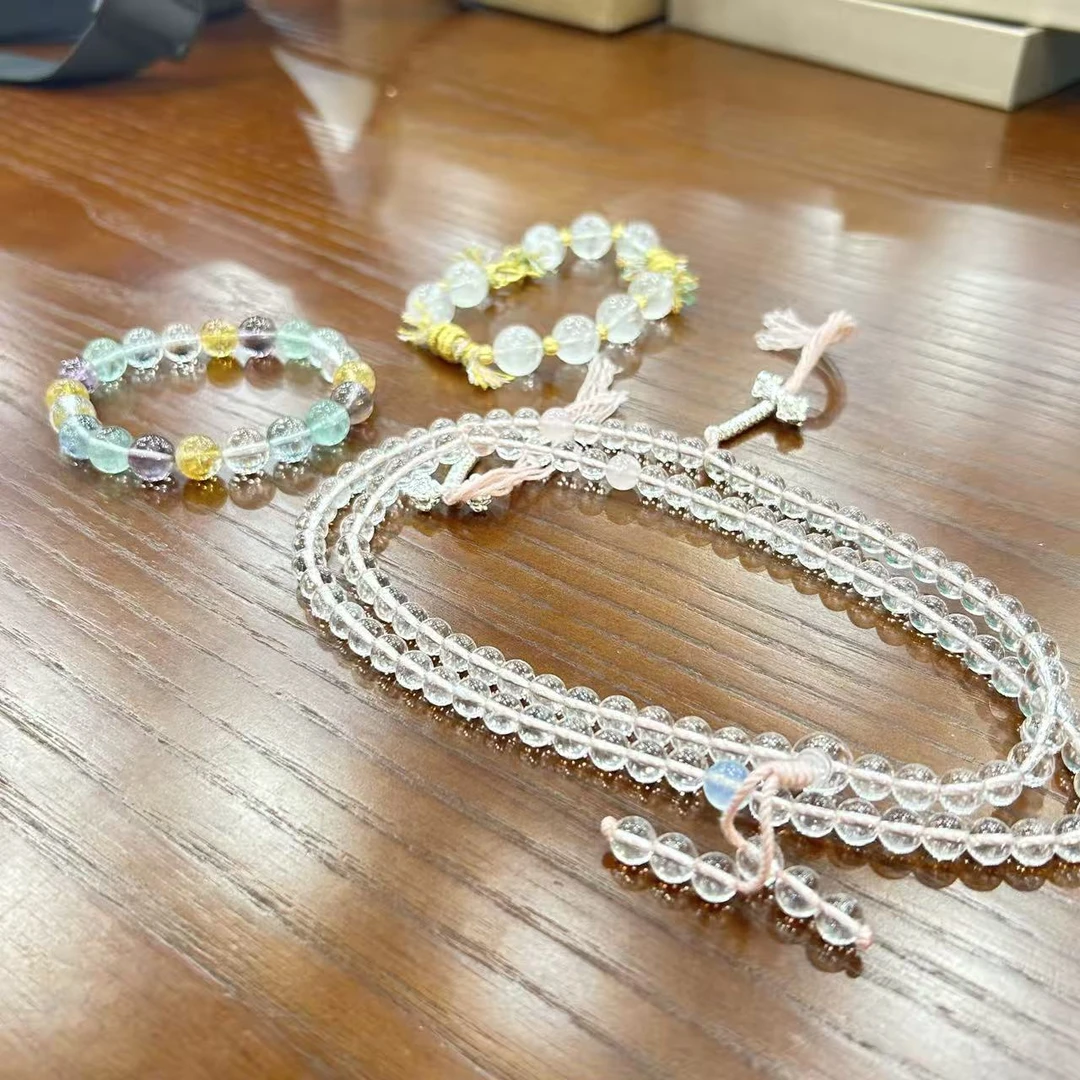 【老王优选】CJP1000-天然水晶多宝三件套手串多样性发一