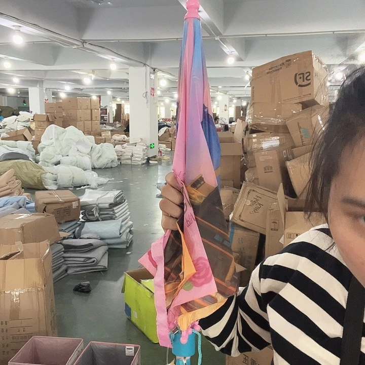 美丽诺羊毛三醋酯纤维粉色多只猫咪儿童雨伞发1