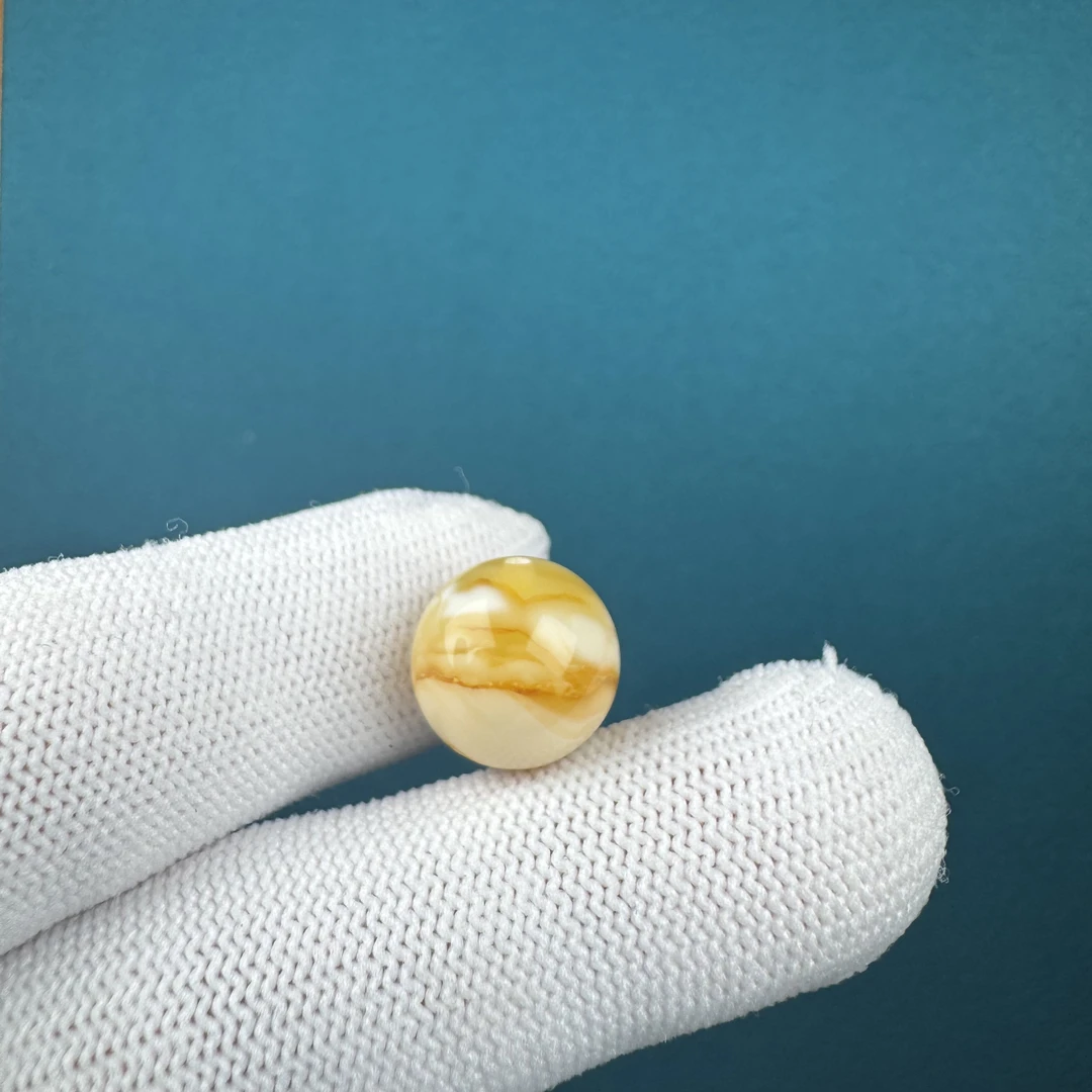 D3992[瑕疵]天然蜜蜡 圆珠13.2mm支持复检假一赔十