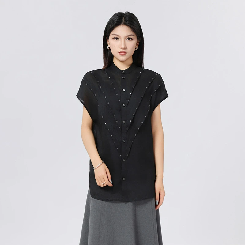 AMASS/阿玛施春夏新中式衬衫极简风百搭设计感休闲衬衫上衣530031