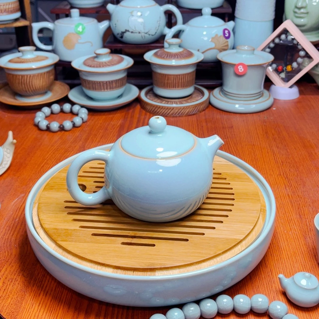 【闪购商品】汝瓷单杯，天青，摆件，茶器