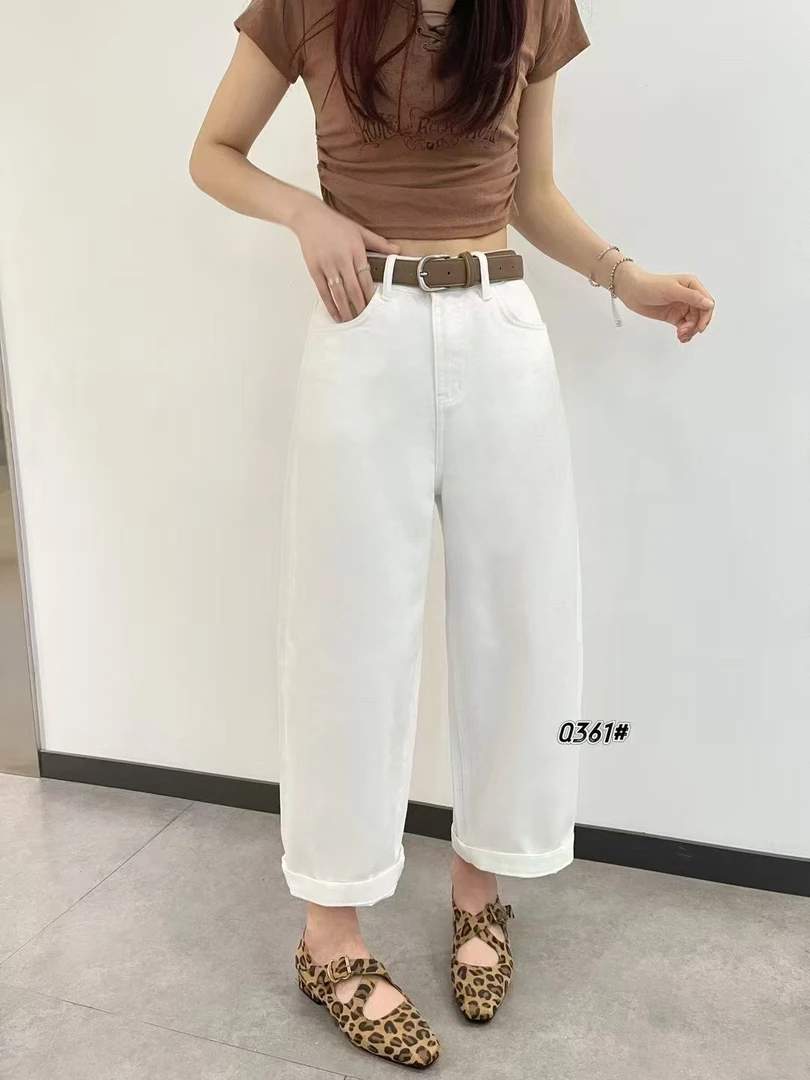 【芸姐】Q361欧货简约显瘦九分气球裤裤