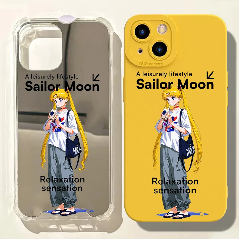 月野兔美少女夏天手机壳适用苹果16promax小米1513VIVO华为Reno14