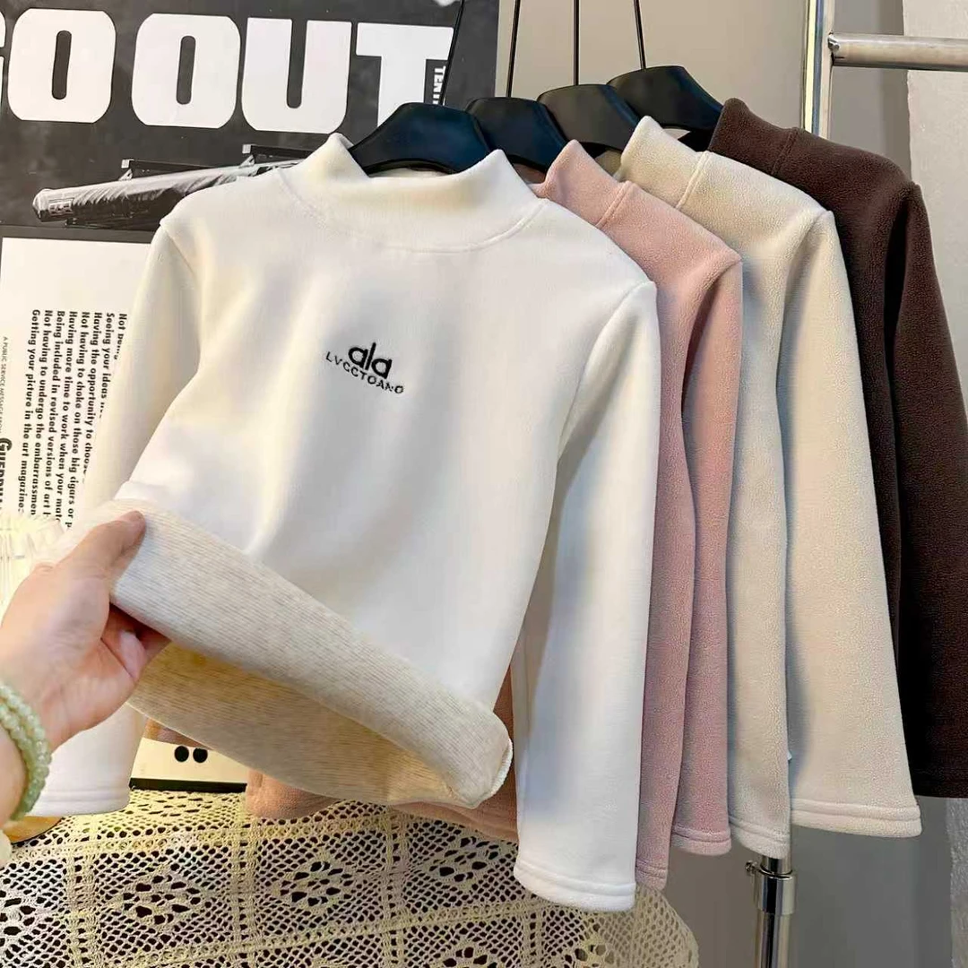 【主播推荐】【顾奈】【内含桑蚕丝】男女儿童半高领打底衫秋冬季保暖新