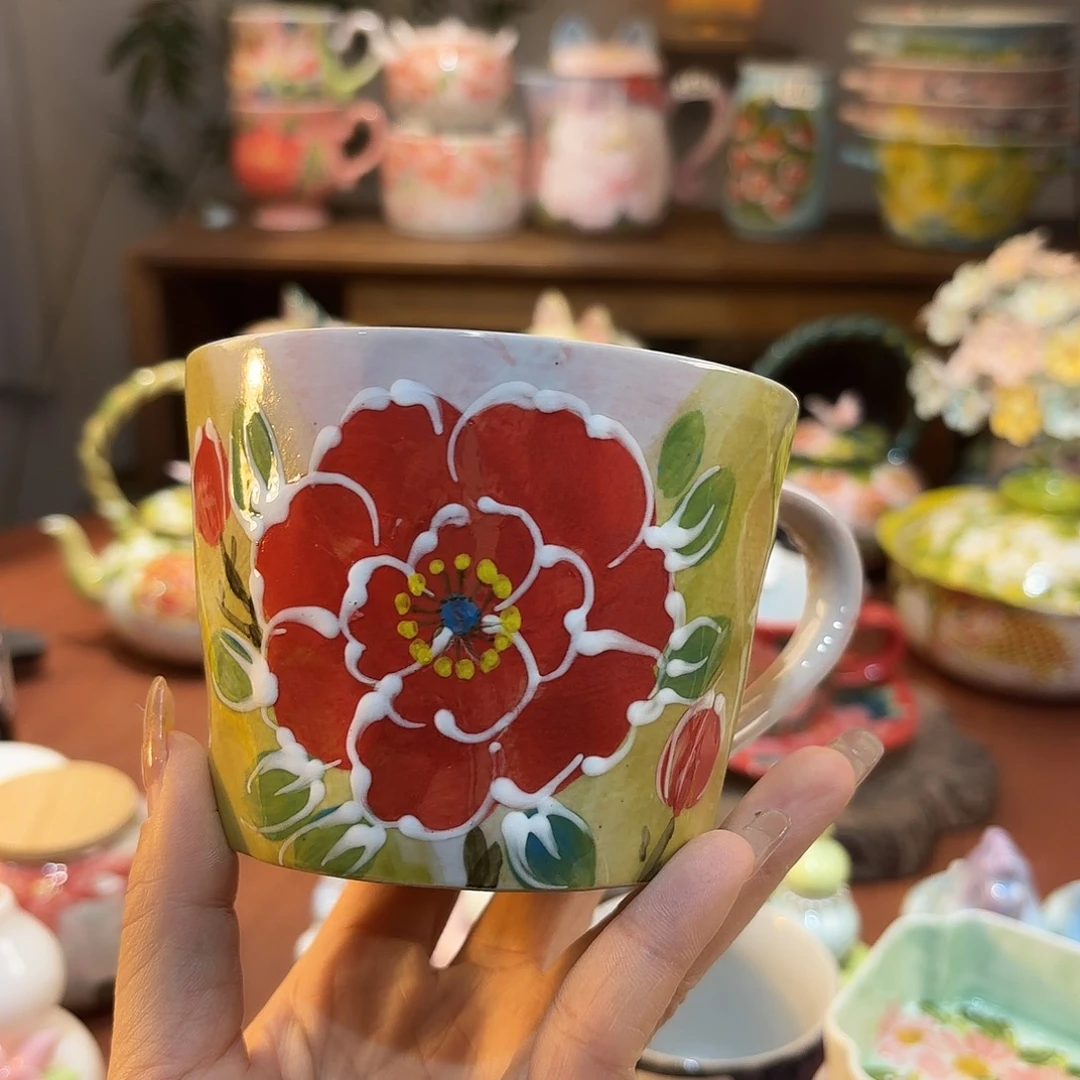 摆件景德镇手绘高温釉下彩陶瓷茶具