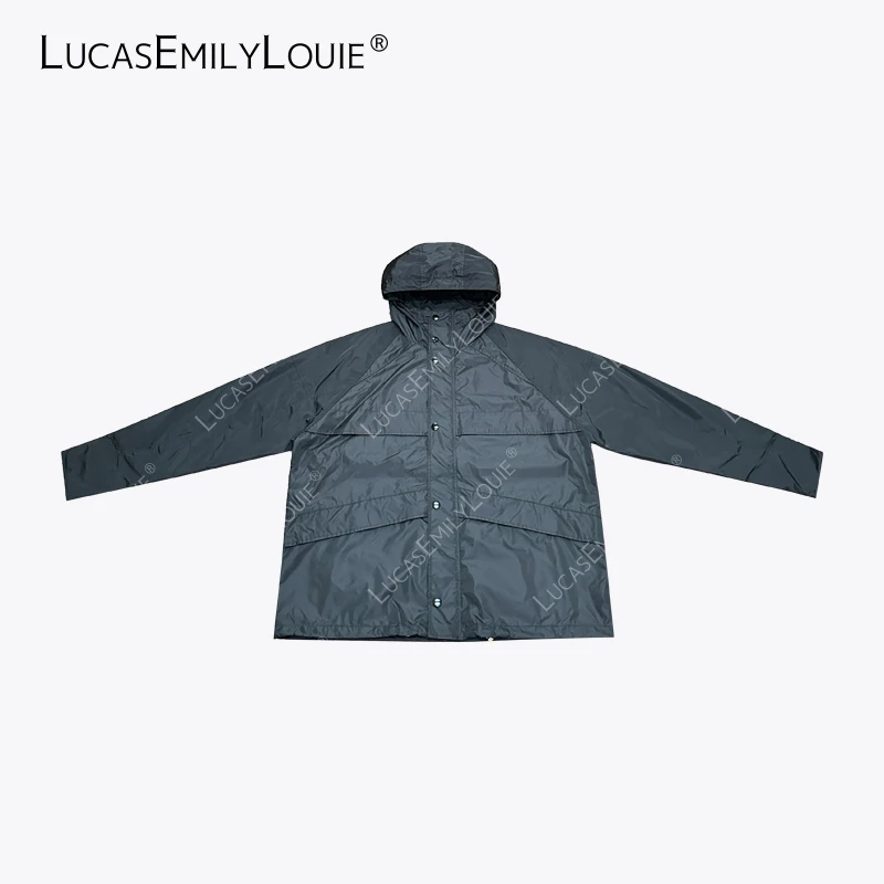 LUCASEMILYLOUIE 机能风休闲立领连帽夹克风衣外套2410842
