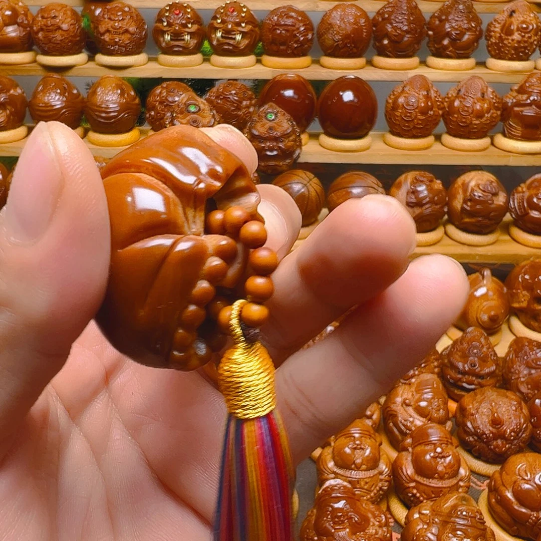 A***a橄榄核手串/手链无像佛一颗流苏