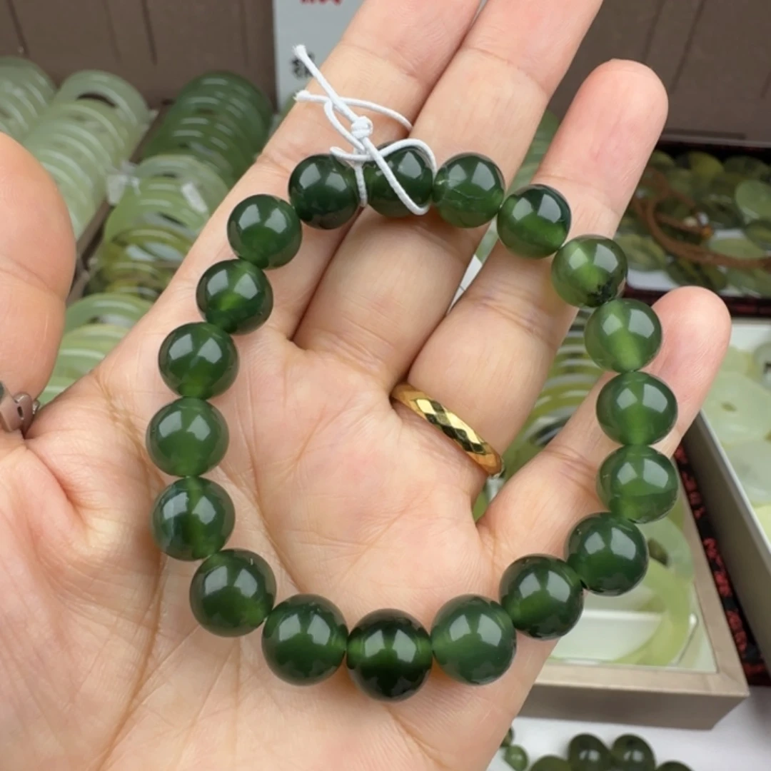 蛇纹石玉未镶嵌手链