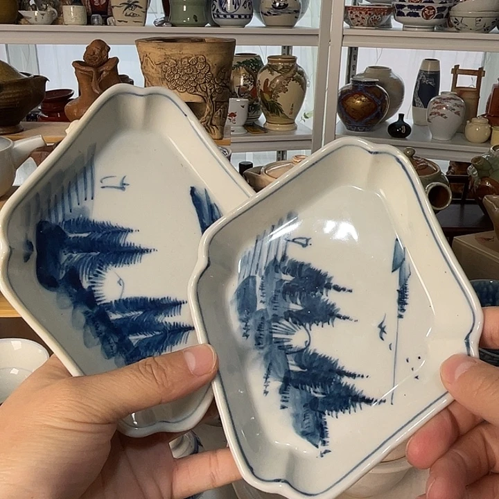 瓷片俩盘不错的好看的