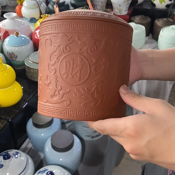 罐陶瓷茶叶罐密封罐家用摆件