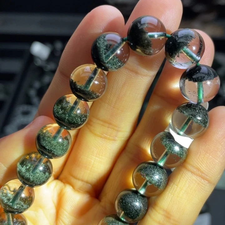 水晶手链未镶嵌绿幽灵聚宝盆11