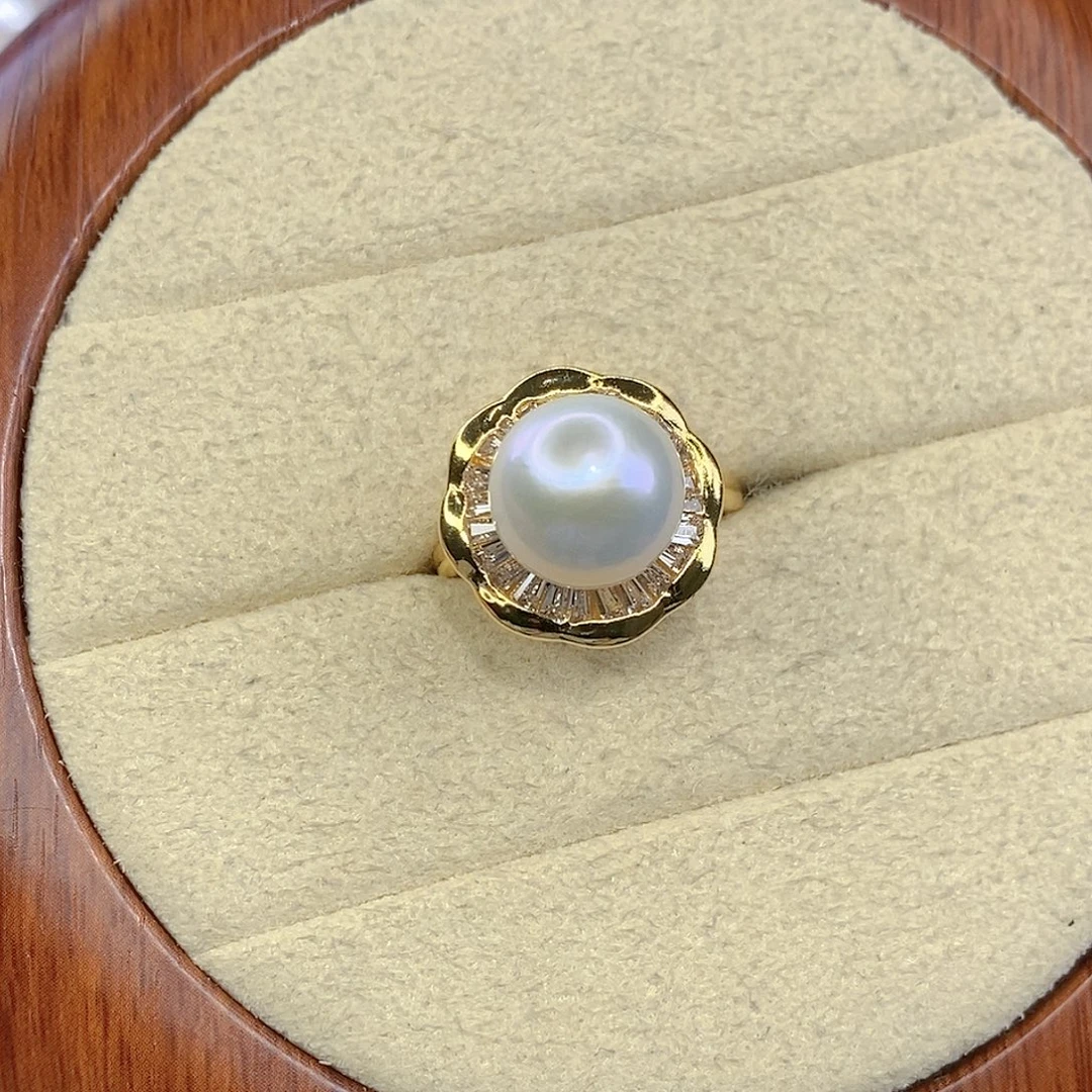 合金戒指淡水珍珠F