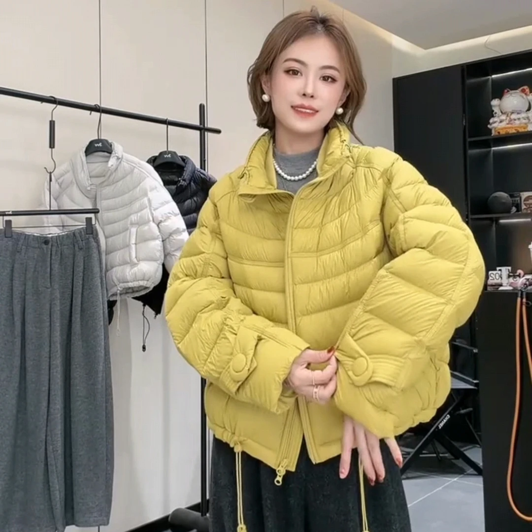 泡芙排骨石墨烯云棉服女2025冬新款短款超好看流行爆款保暖外套潮