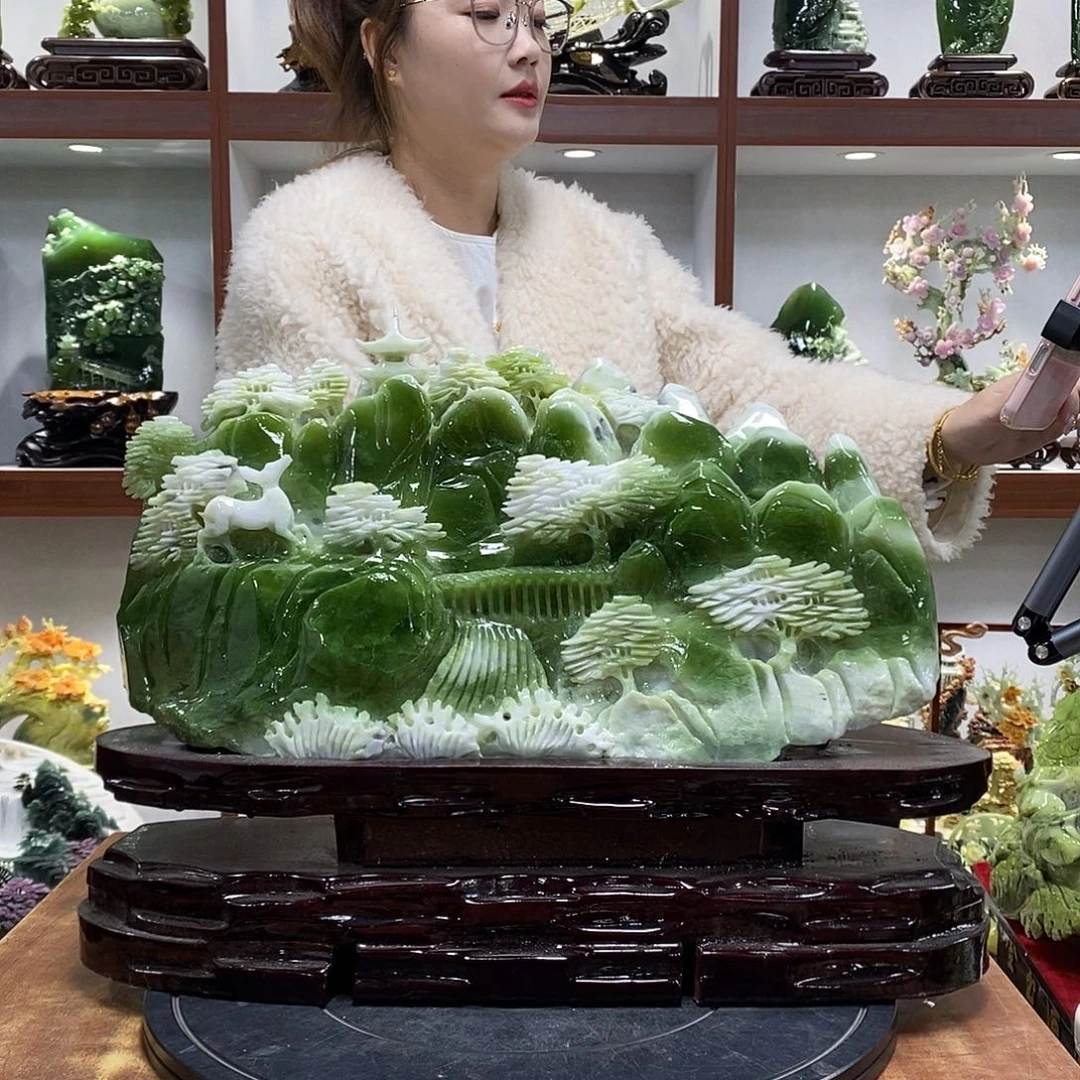 用***5玉山水摆件 玄关摆件