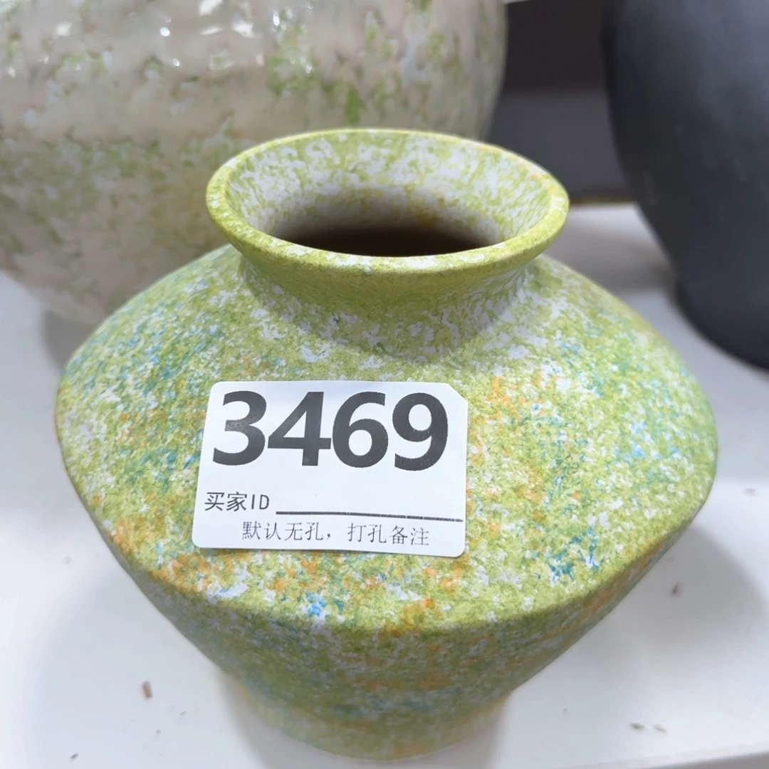 摆件景德镇高温花瓶编码3469高17口6默认无孔