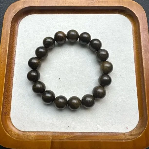 增香沉香木E22圆珠单圈文玩国风