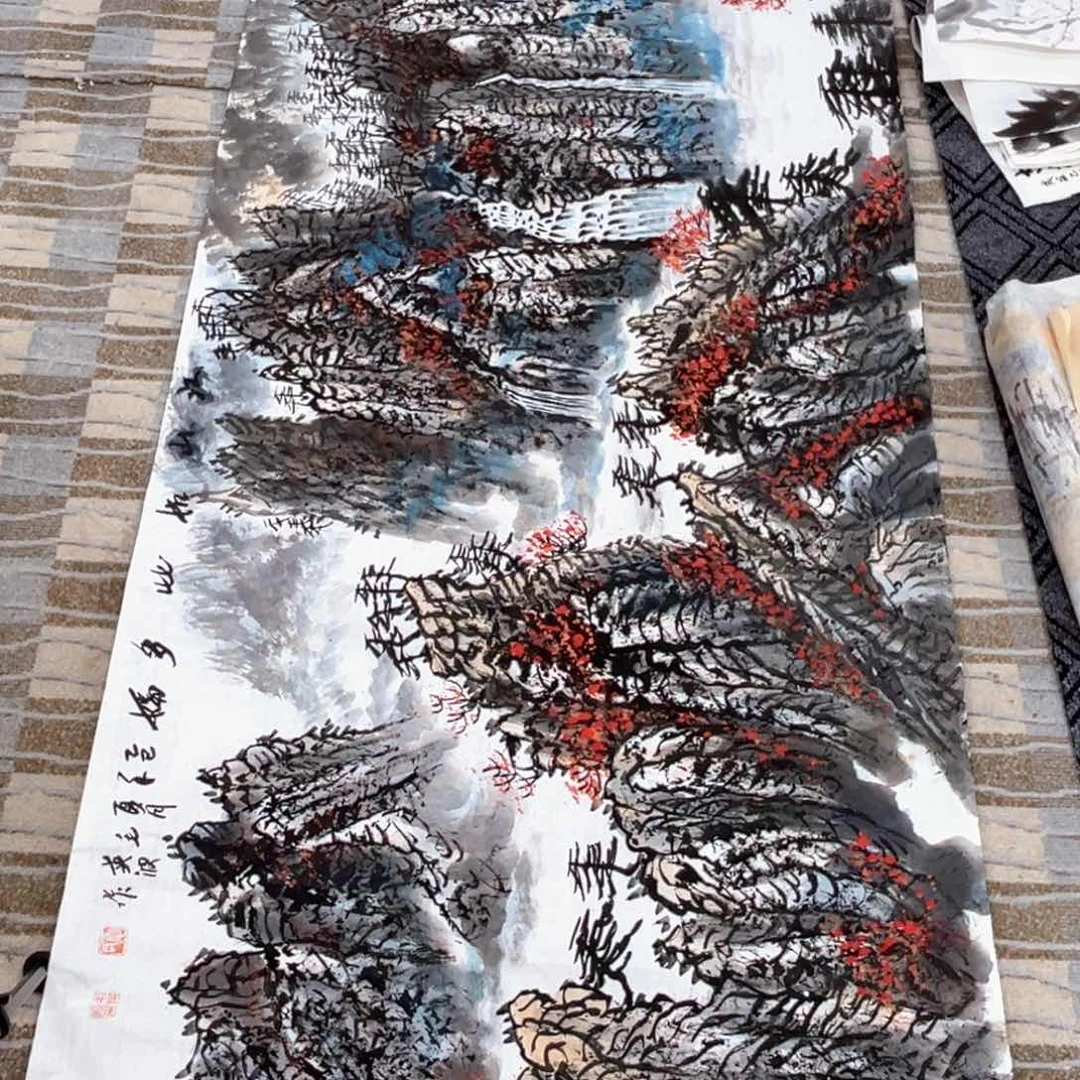 国画毛英波老师八尺正冯