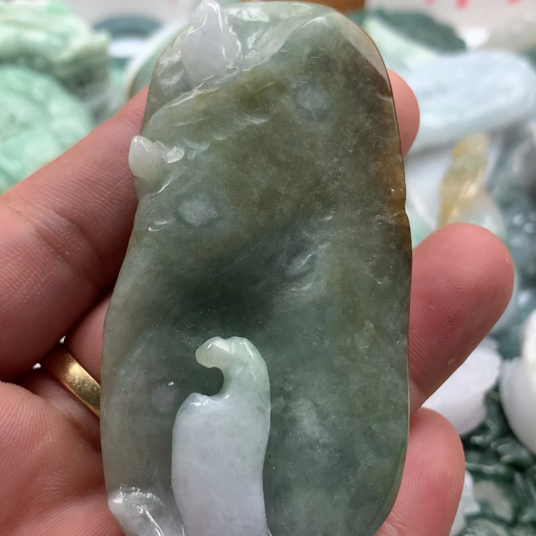 翡翠未镶嵌颈饰保真天然a货翡翠