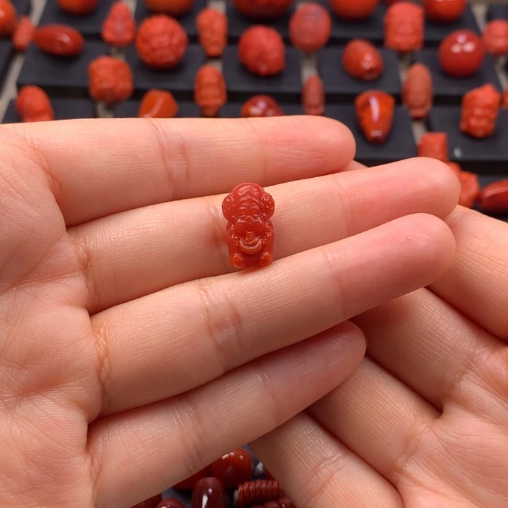 南红玛瑙未镶嵌宝宝财神9+
