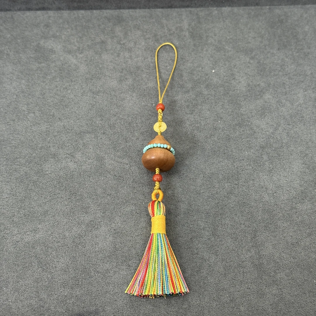 【福禄双全】印度老山檀葫芦挂件#6482【欣妈珠宝】