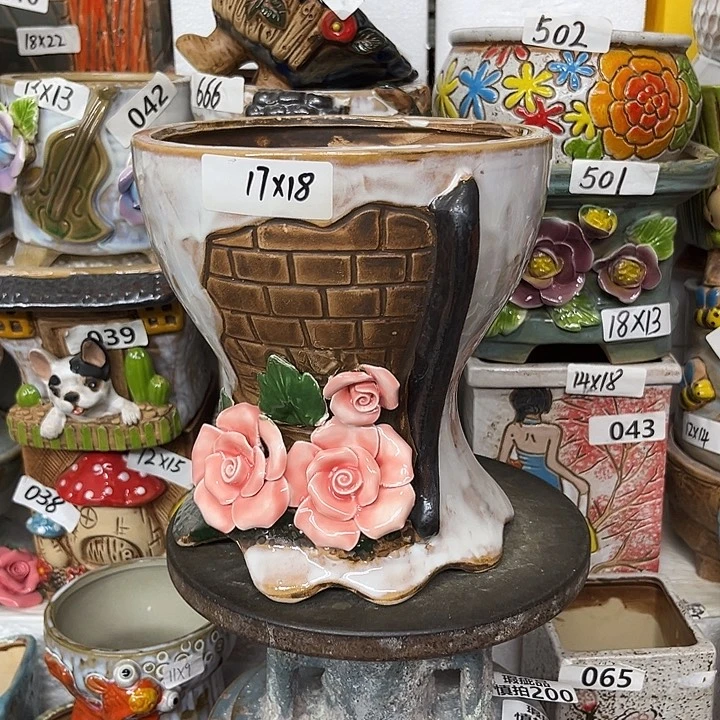 粗陶材质多肉花盆