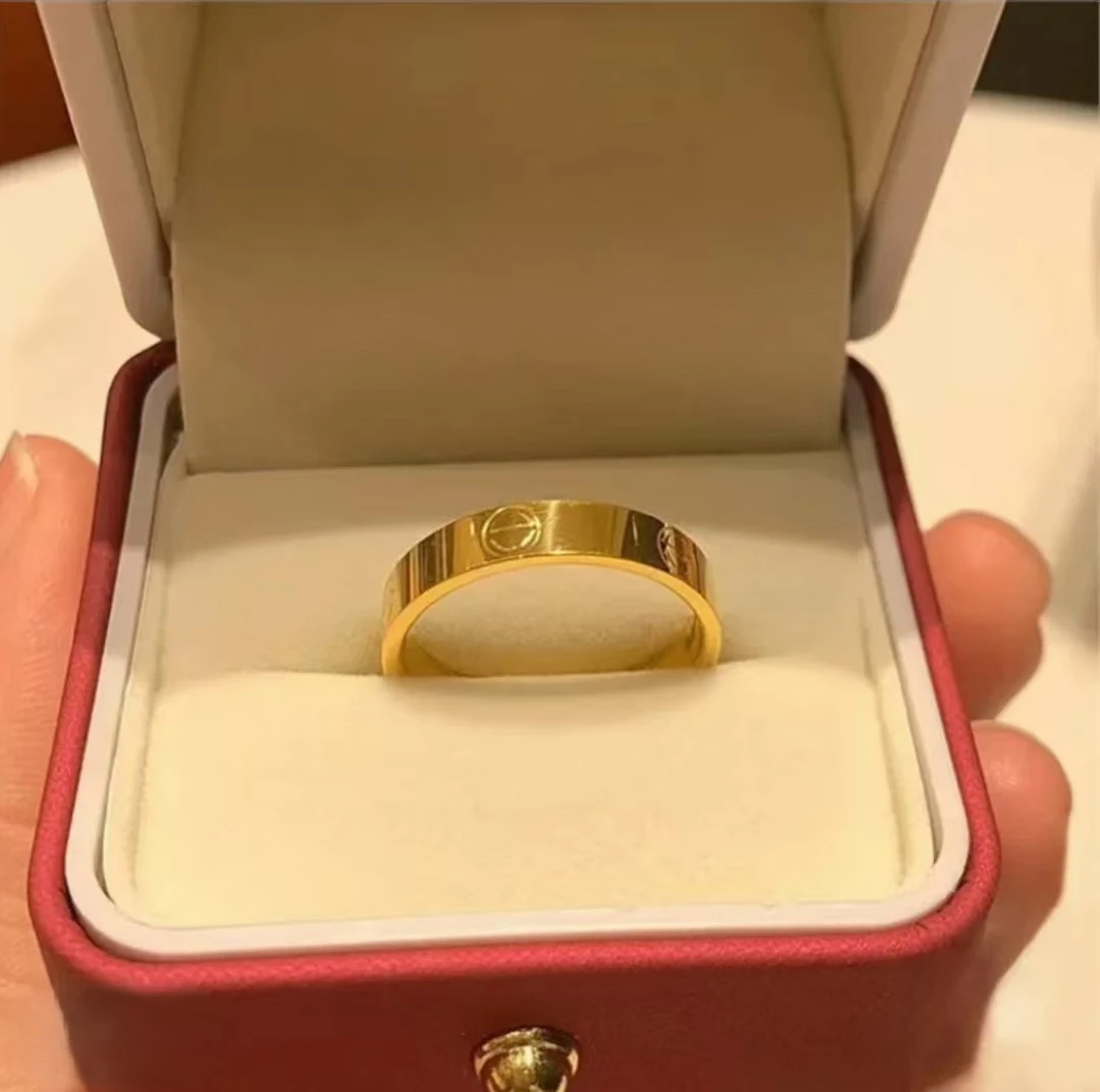 铜合金戒指 卡家戒指金色同款不掉色卡戒时尚百搭简约