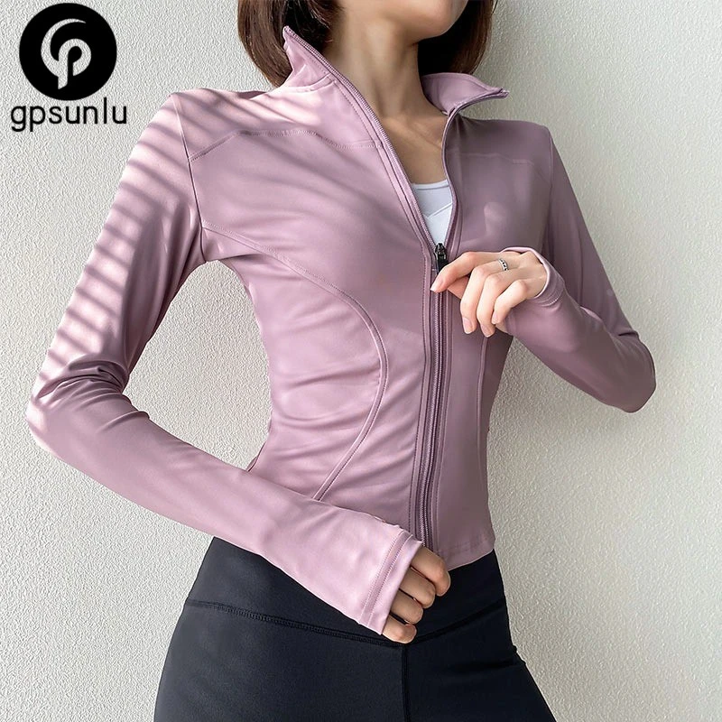 春秋户外跑步健身运动拉链速干紧身开衫立领长袖上衣瑜伽服外套