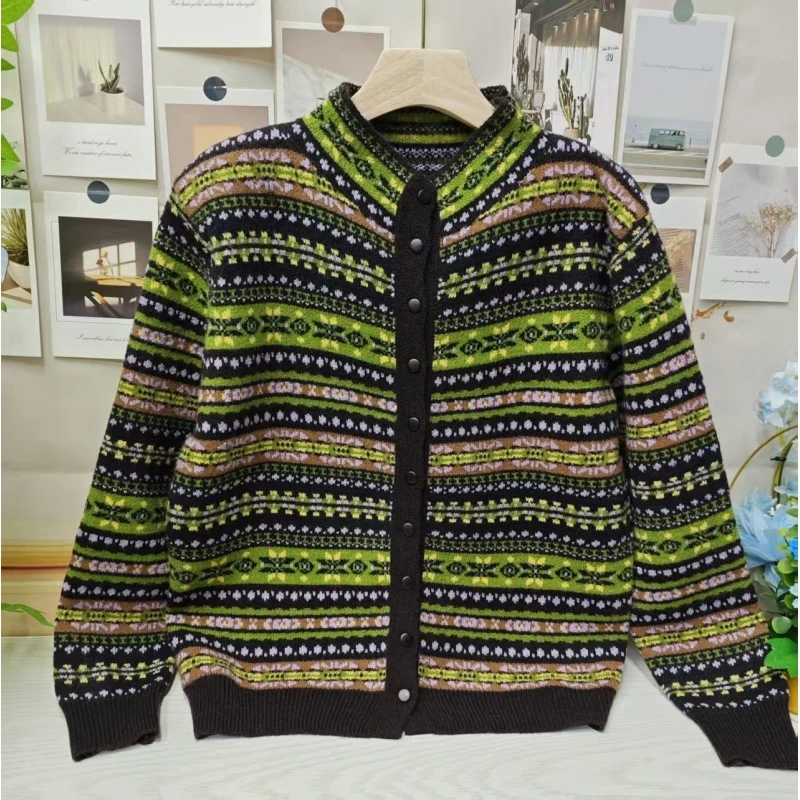 【似春来】秋冬专柜爆款厚款提花精品开衫潮流穿搭神器开衫638