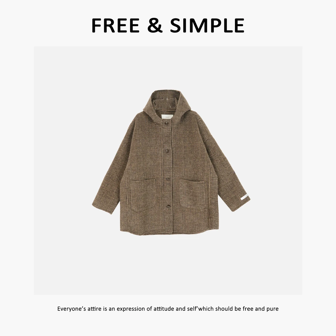Free&Simple-‘极光女神’秋冬款极简小众范双面呢外套-A6058