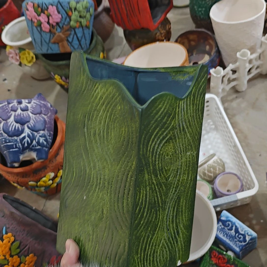 红陶吸水透气的白陶花盆凑满12发货