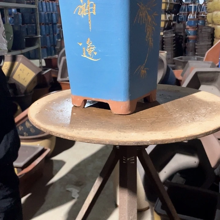 17蓝色四方花盆花盆