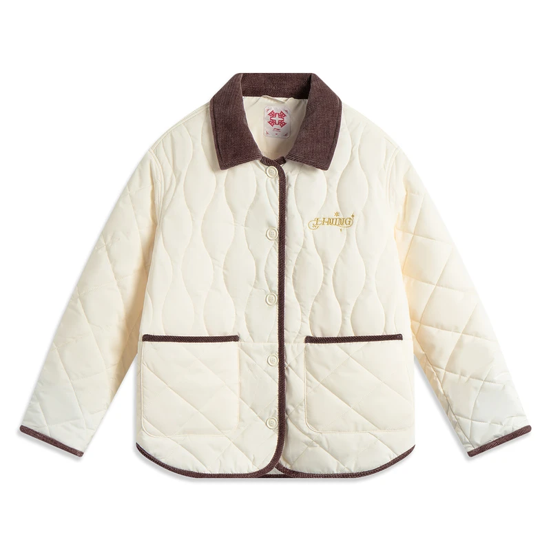 李宁/LI-NING运动生活系列女款中国文化短棉服AJMV022-4