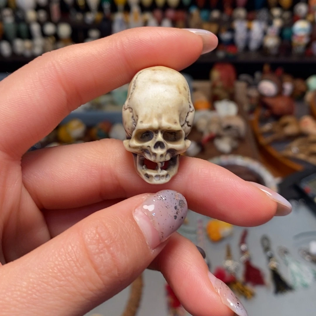 菩提籽类20尺寸骷髅三通