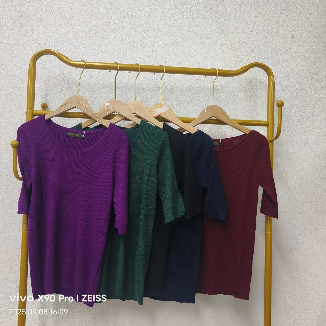 唯琳剪标 3仓P4-12-672款  深圳针织衫毛衣短袖上衣女装