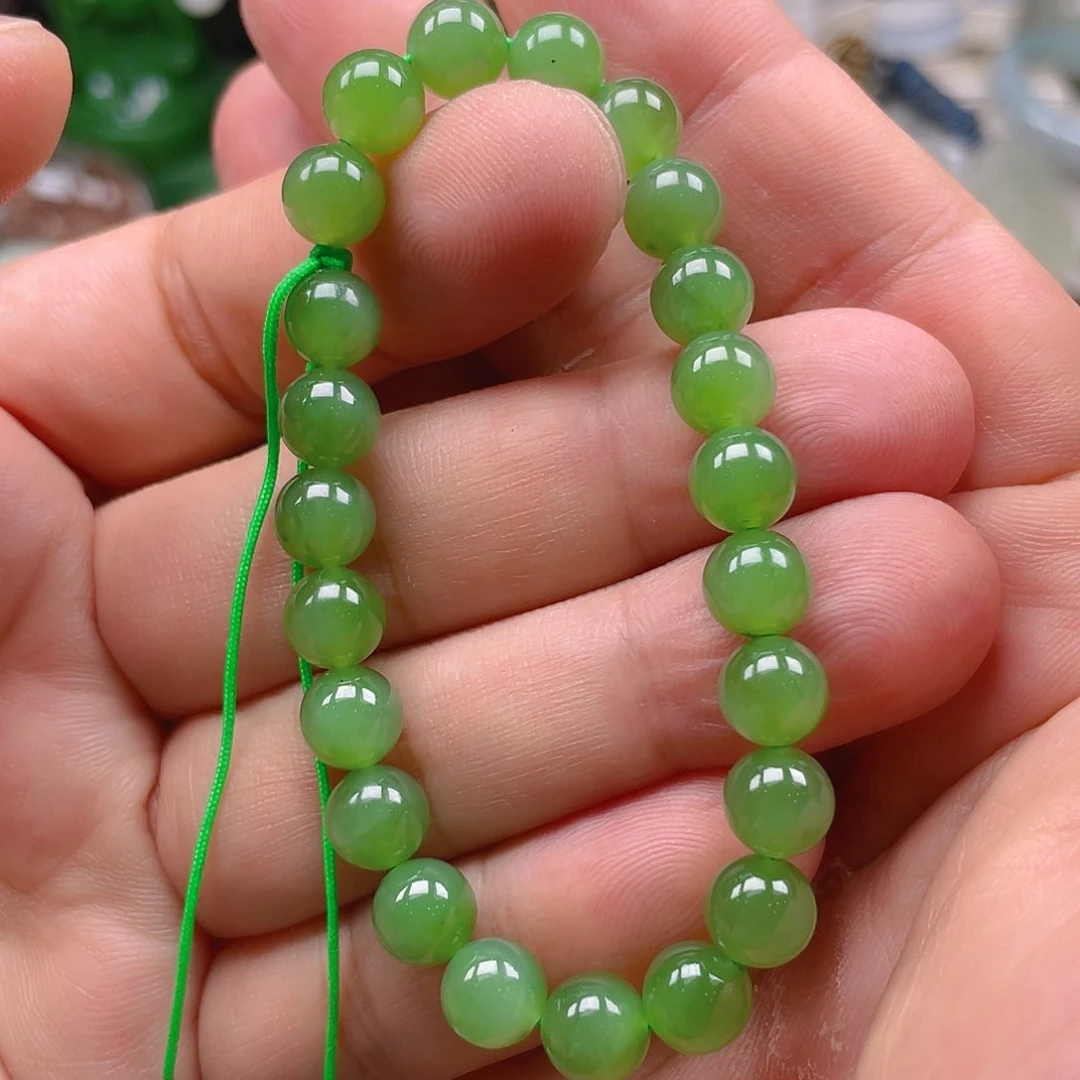 手链未镶嵌和田玉（碧玉）