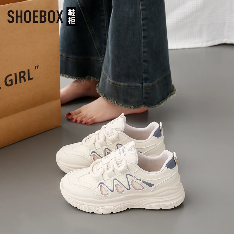 达芙妮旗下鞋柜踩屎感小白鞋女2025春季新款百搭时尚休闲运动鞋子