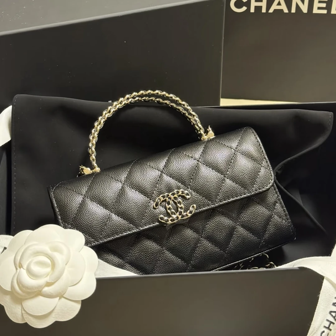 未使用 Chanel/香奈儿 青奢荟/香奈儿25s手柄凯莉大号//73489