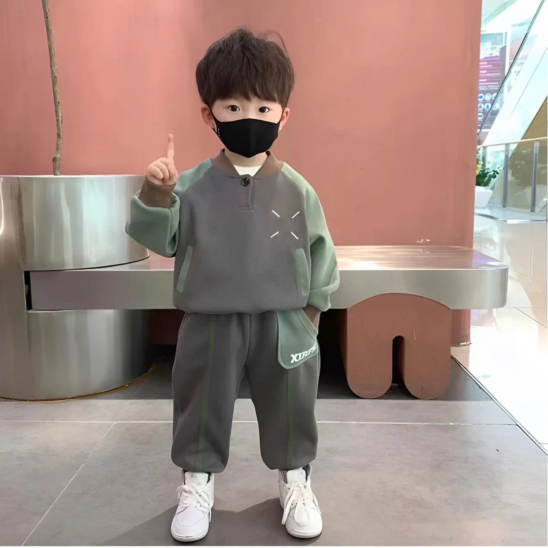 男童春秋卫衣帅气2025新款休闲时尚男孩春秋款洋气中小童套装潮流