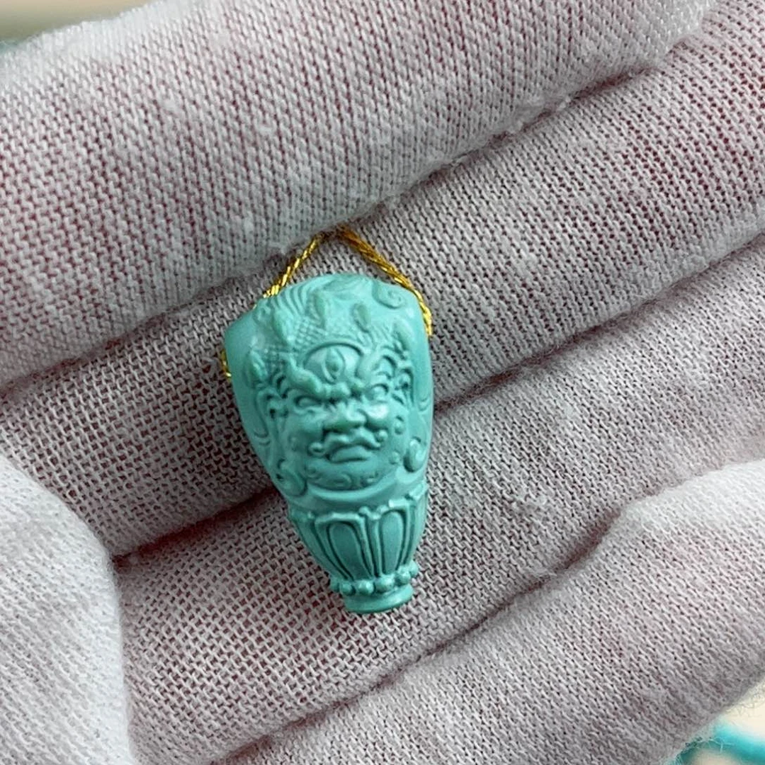 未镶嵌绿松石尺寸12.8mm