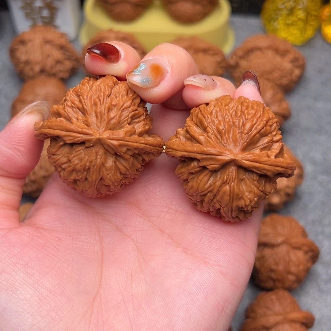 把件文玩核桃毕业精品精配狮子头球白43全品绝配