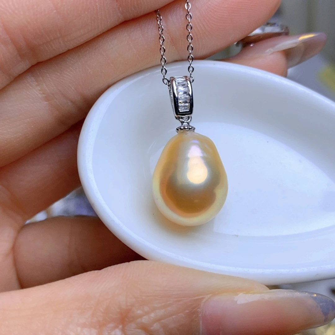 淡水珍珠吊坠合金