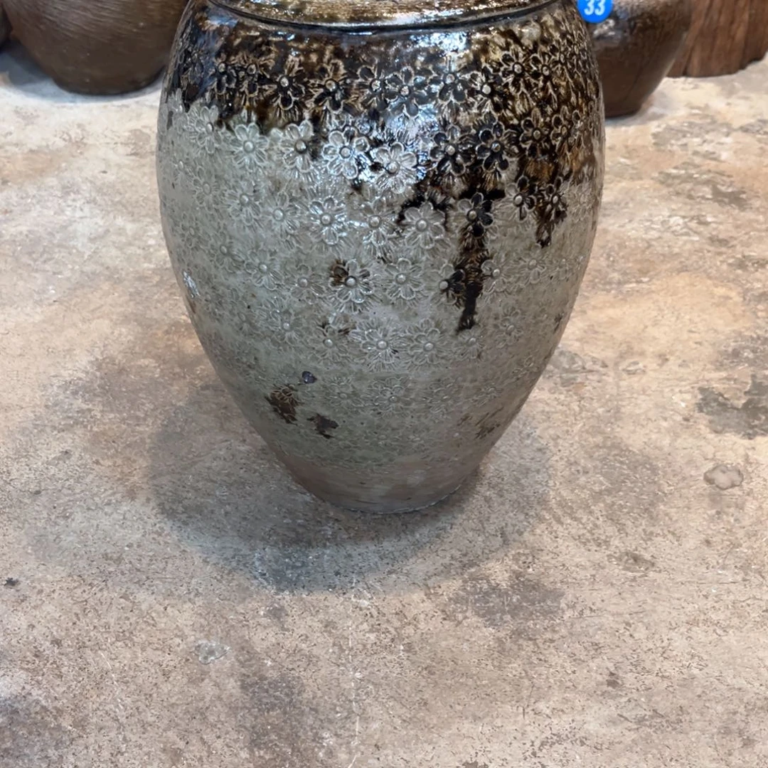 有机玻璃可以放水可播花老物件土陶