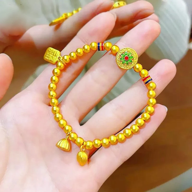 足银手链 珐琅彩两世欢手链气质时尚百搭磨砂弹力传承