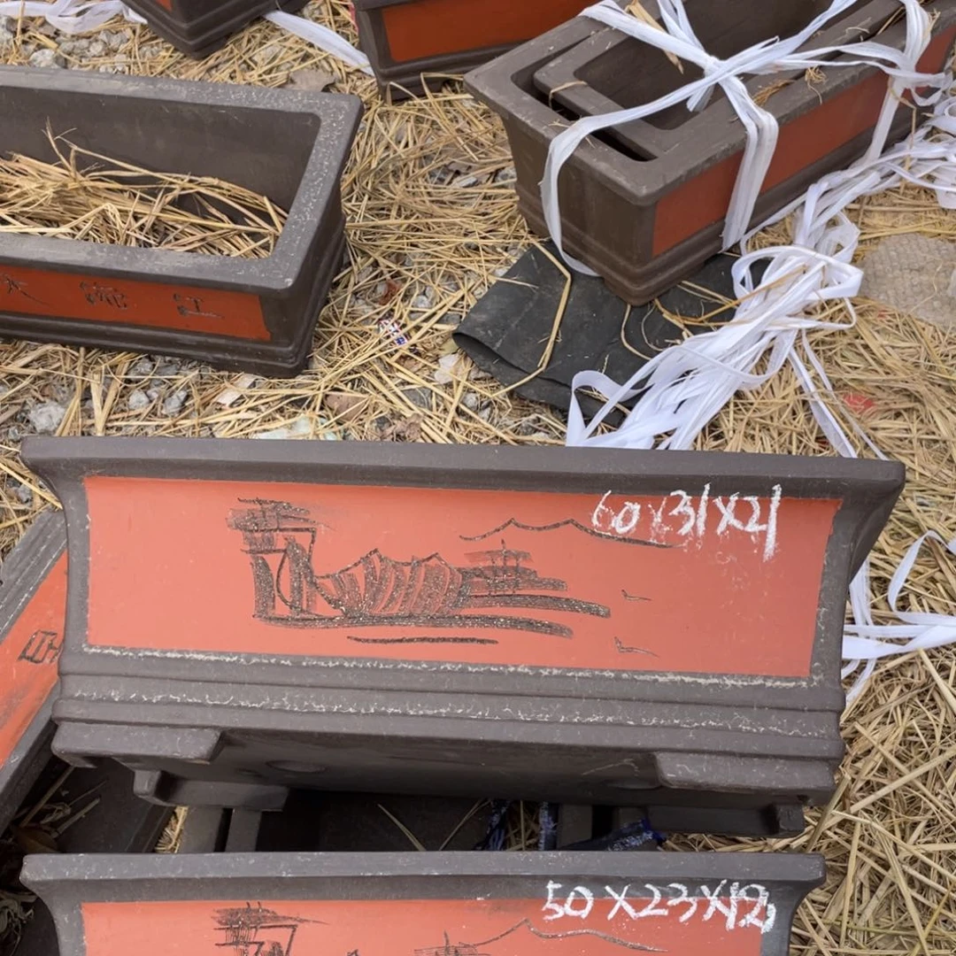 紫砂用****260 条盆 红 一只