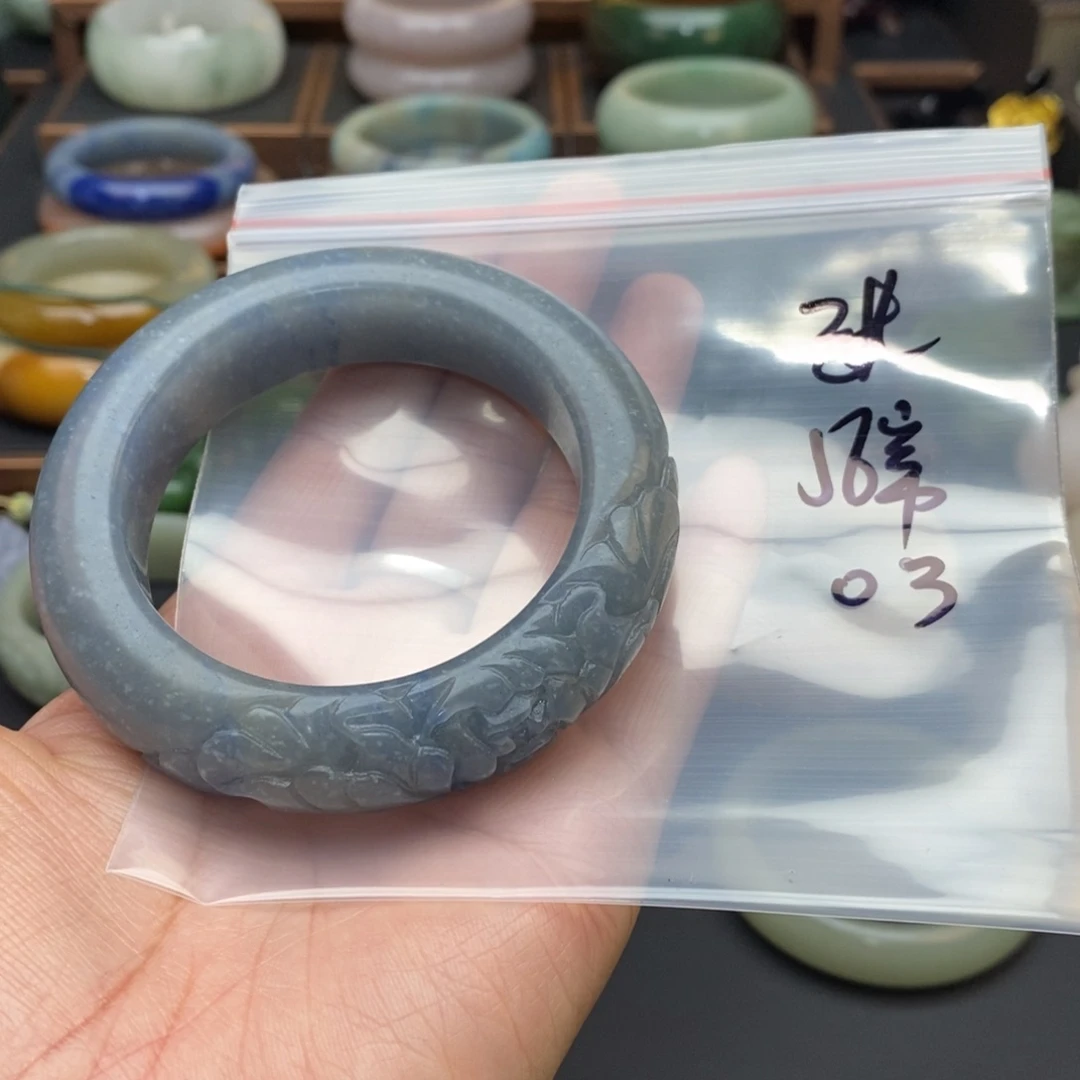 石英质玉手镯56口径未镶嵌张*半